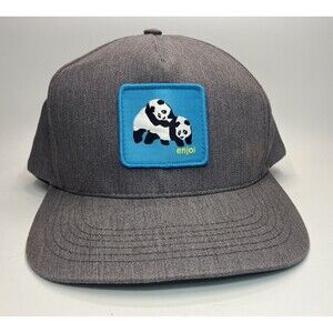 RARE Enjoi Skateboards “Not Hump” Gray SnapBack Hat Pandas Made In USA